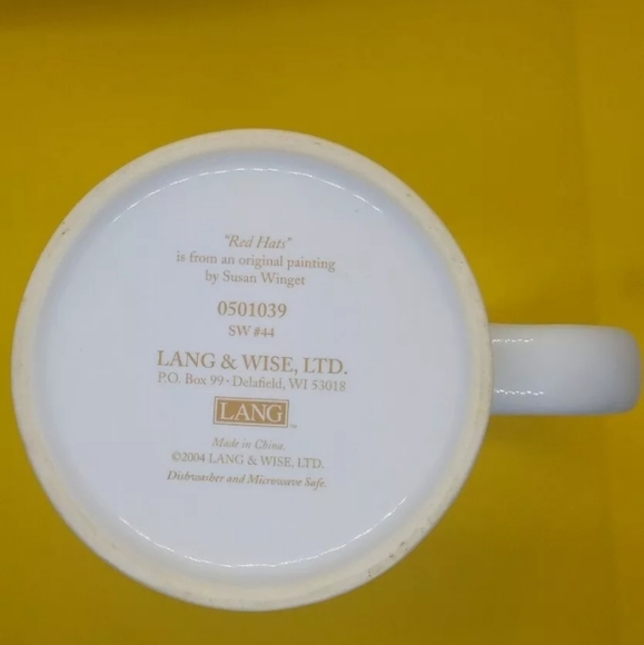 Lang & Wise Susan Winget Red Hats Mug 2004 Purple - Picture 10 of 11